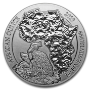 Rwanda: African Ounce - Trzewikodziób 1 uncja Srebra 2019