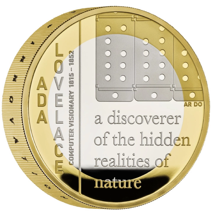 Ada Lovelace £2 pozłacany Srebro 2023 Proof Piedfort