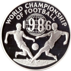 Jamajka: 100 Dolarów Mistrzostw Świata w Piłce Nożnej 1986
