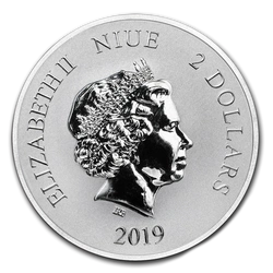 Niue: Niebiańskie Zwierzęta - Zielony Smok 1 uncja Srebra 2019