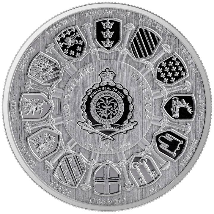 Niue: Camelot - Sir Lancelot 1 uncja Srebra 2024 Matte