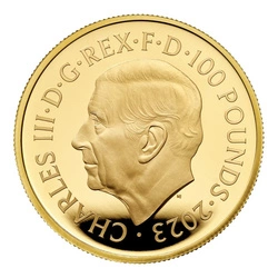 The Royal Tudor Beasts: The Bull of Clarence 1 uncja Złota 2023 Proof