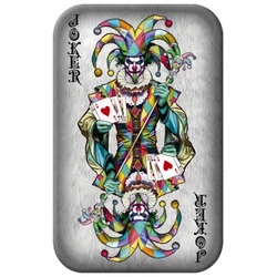 Sztabka Asturmint: Poker Cards - The Joker kolorowany 2 uncje Srebra 2024 Antique Finish