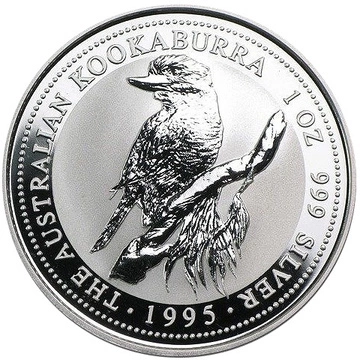Kookaburra 1 uncja Srebra 1995