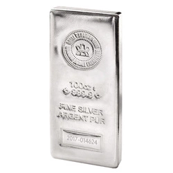 Sztabka The Royal Canadian Mint 100 uncji Srebra