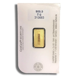 Sztabka C. Hafner 2 gramy Złota  - Smart Pack