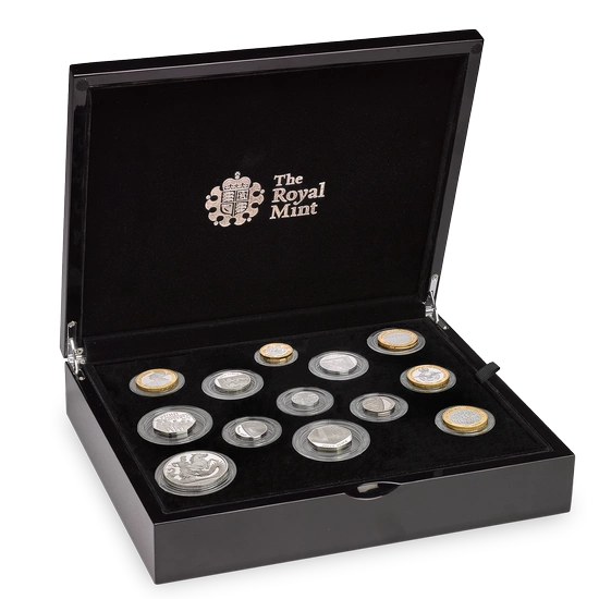 Zestaw 14 srebrnych monet Wielka Brytania 2018 Proof