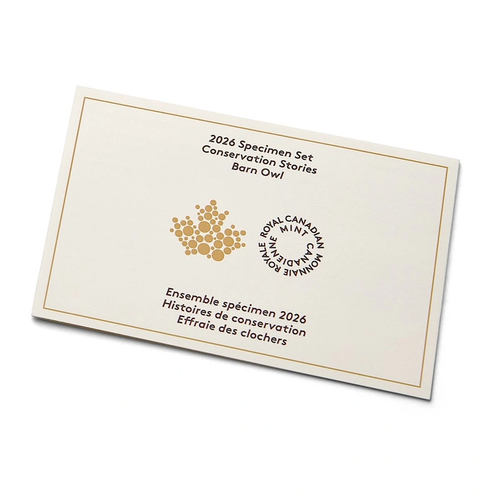 Zestaw Canada: Conservation Stories - Barn Owl 6 monet 2026 Specimen