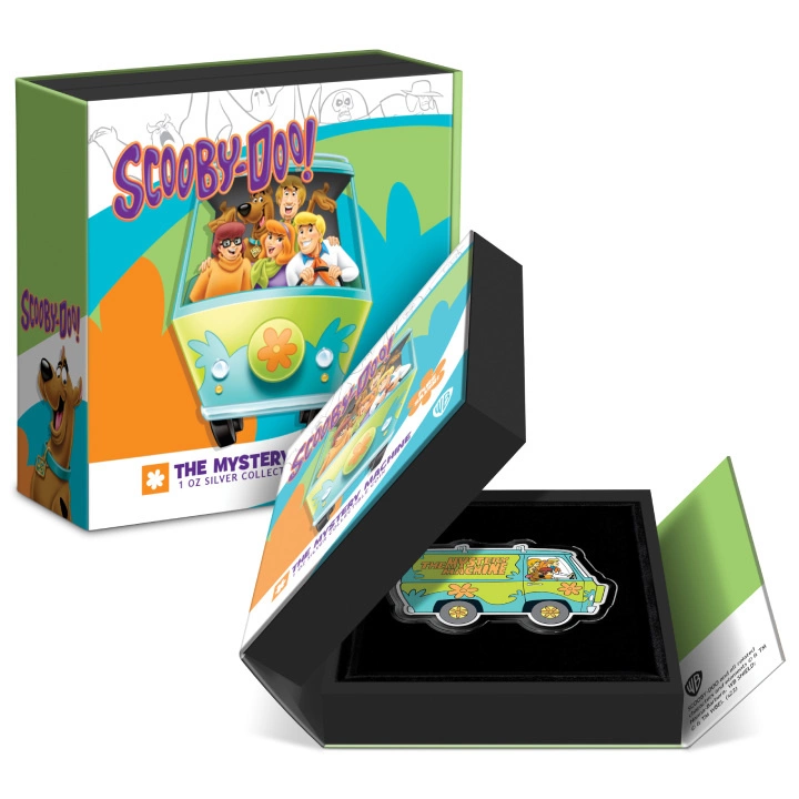 Niue: Scooby-Doo! -The Mystery Machine kolorowany 1 uncja Srebra 2023 Proof