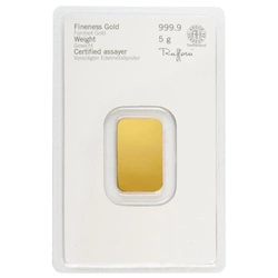 Sztabka Heraeus 5 gramów Złota LBMA GD Refiner