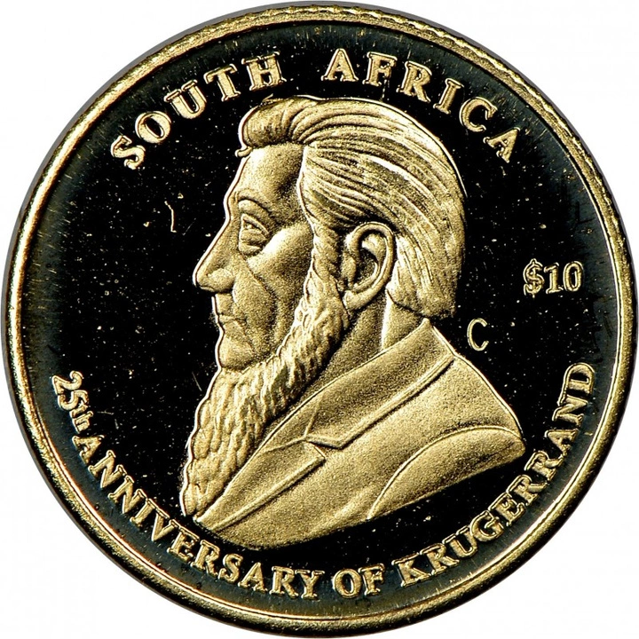 Liberia: 25th Anniversary of Krugerrand $10 Złoto 2005 Proof
