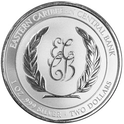 Dominica: Coat of Arms kolorowane 1 uncja Srebra 2024 Proof