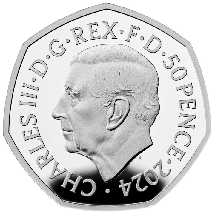 Ice Age Giants - Giant Deer kolorowany 50p Srebro 2024 Proof