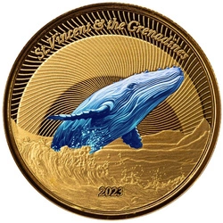 St. Vincent & The Grenadines - Humpback Whale kolorowany 1 uncja Złota 2023 Proof