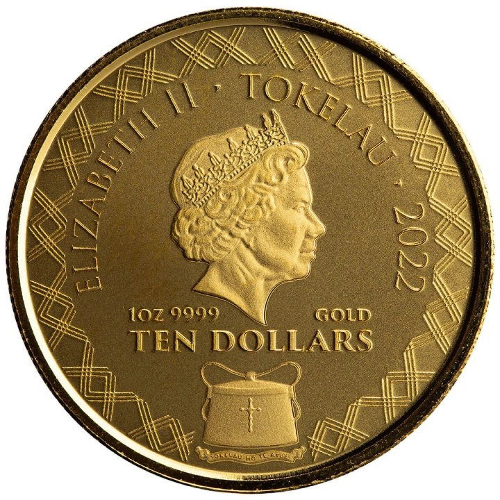 Tokelau: Komodo Dragon A.I. Apocalypse 1 uncja Złota 2022 Proof