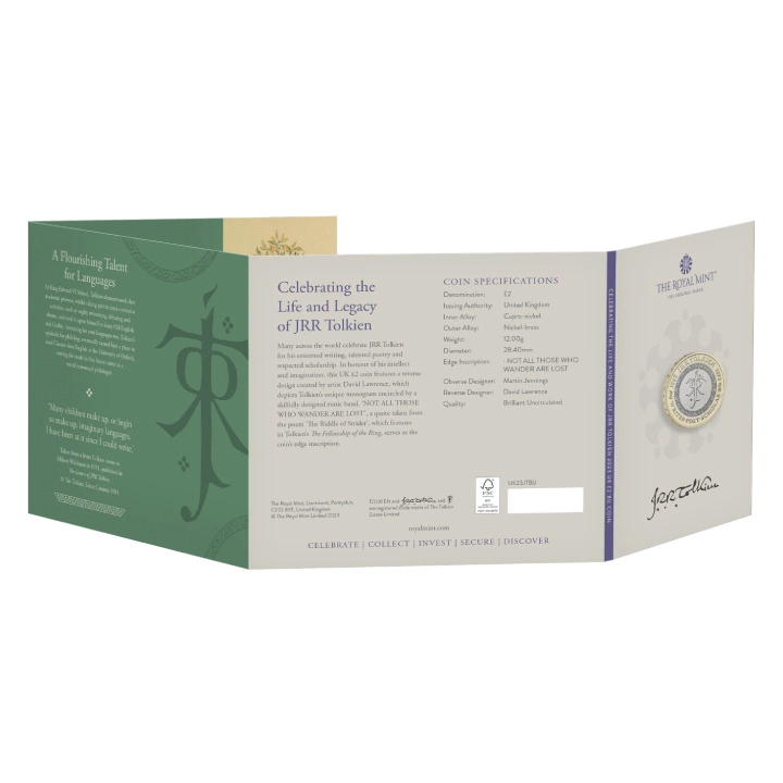 Celebrating the Life and Work of JRR Tolkien £2 Miedzionikiel 2023