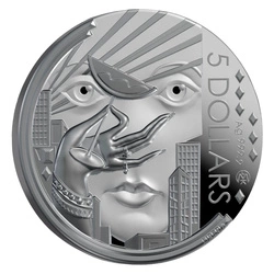 Liberia: The Great Gatsby $5 Srebro 2025 Prooflike