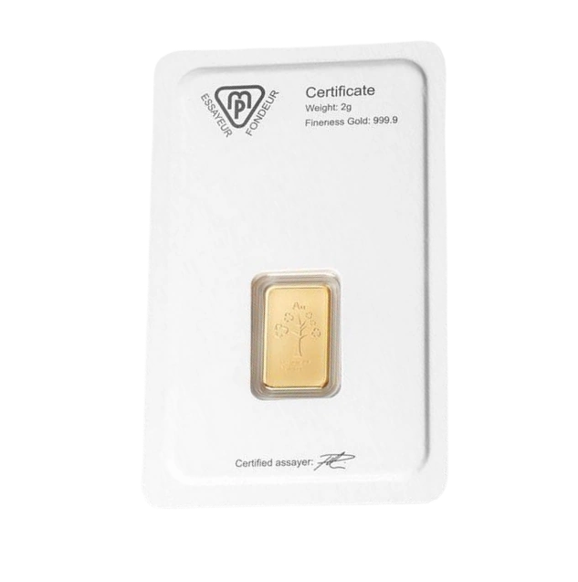 Metalor: Sztabka 2 gramy Złota LBMA GD Refiner