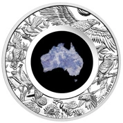Great Southern Land 1 uncja Srebra 2022 Proof (Moneta z niebieskim lepidolitem)