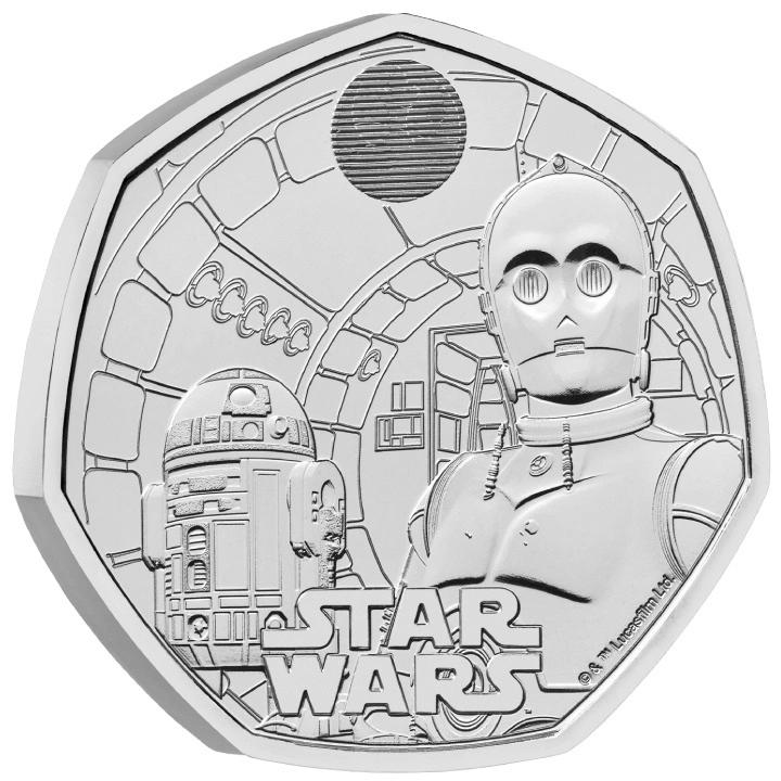 Star Wars: R2-D2 and C-3PO 50p Miedzionikiel 2023