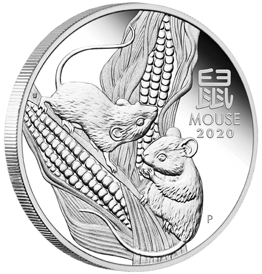 Lunar III: Rok Myszy 1 uncja Srebra 2020 Proof