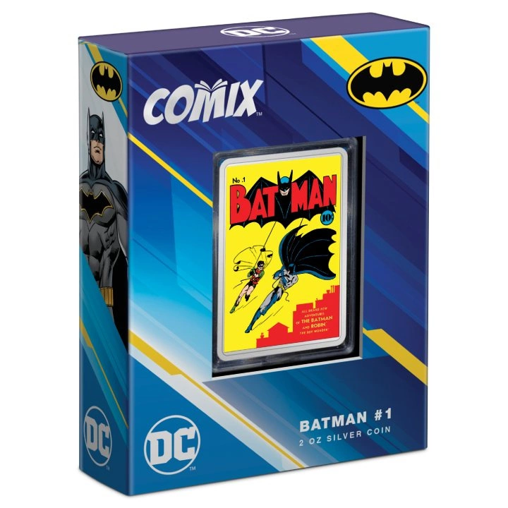 Niue: DC Comix - Batman kolorowany 2 uncje Srebra 2023 Proof