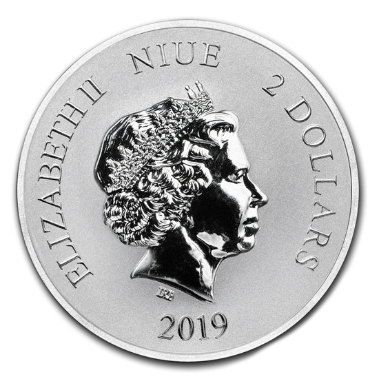 Niue: Niebiańskie Zwierzęta - Zielony Smok 1 uncja Srebra 2019