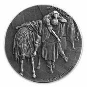Niue: Biblical - The Good Samaritan 2 uncje Srebra 2016 Proof Antiqued Coin