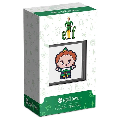 Niue: Buddy the Elf Chibi Coin kolorowany 1 uncja Srebra 2022 Proof