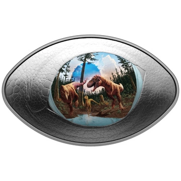 Canada: Dinosaur Eye 1 uncja Srebra 2025 Proof Shaped Coin