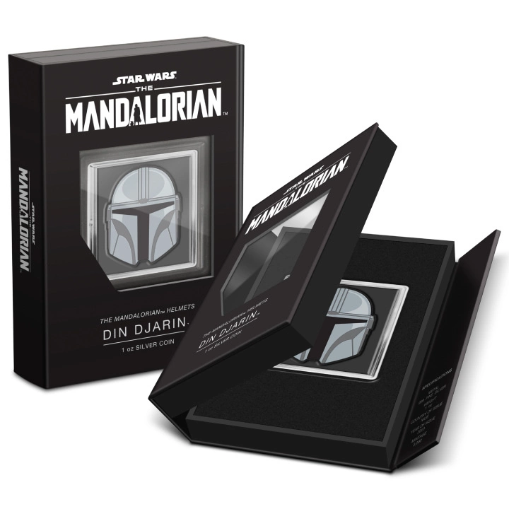 Niue: Star Wars The Mandalorian Helmet - Din Djarin kolorowany 1 uncja Srebra 2023 Proof