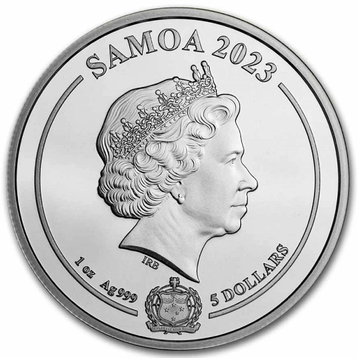 Samoa: DC Comics - Green Lantern kolorowany 1 uncja Srebra 2023 Slab