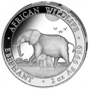 African Wildlife: Słoń Somalijski 2 uncje Srebra 2022