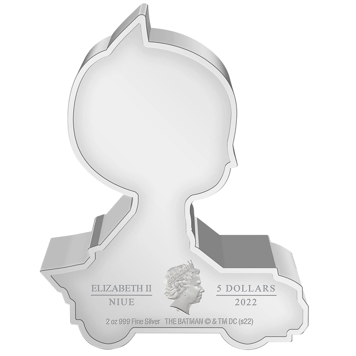 Niue: The Batman - Batman Day Chibi Coin kolorowany 2 uncje Srebra 2022 Proof