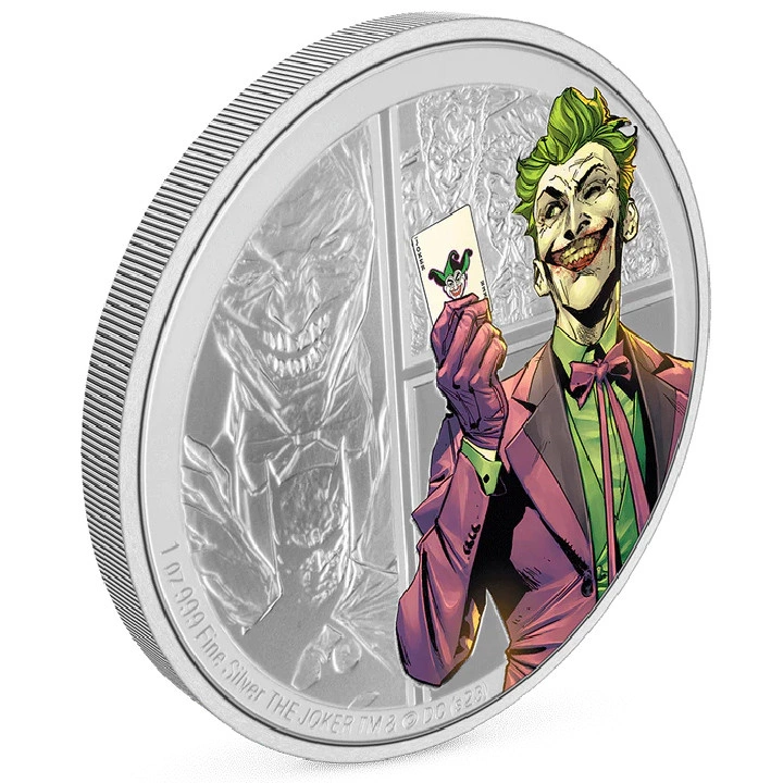 Niue: DC Villains - The Joker kolorowany 1 uncja Srebra 2023 Proof