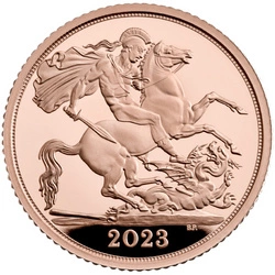 Wielka Brytania: The Coronation of His Majesty King Charles 1/2 Sovereign 2023 Proof