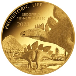 Congo: Prehistoric Life - Stegosaurus 0.5 grama Złota 2023 Proof