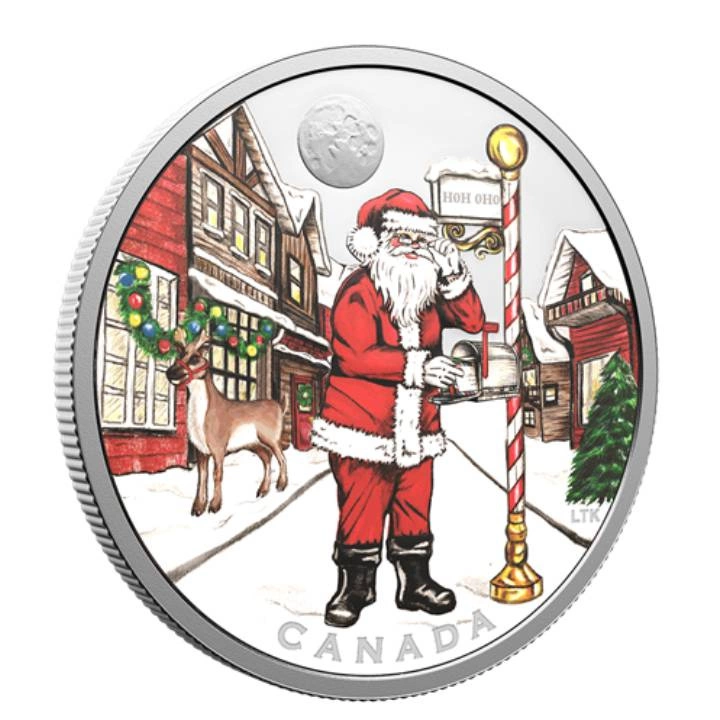 Canada: Dear Santa kolorowany 1 uncja Srebra 2025 Proof