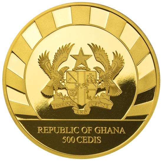 Ghana: Giants of the Ice Age - Niedźwiedź Jaskiniowy 1 uncja Złota 2020 Proof