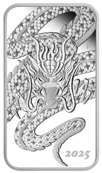 Sztabko-Moneta Dragon 1 uncja Srebra 2025 Proof