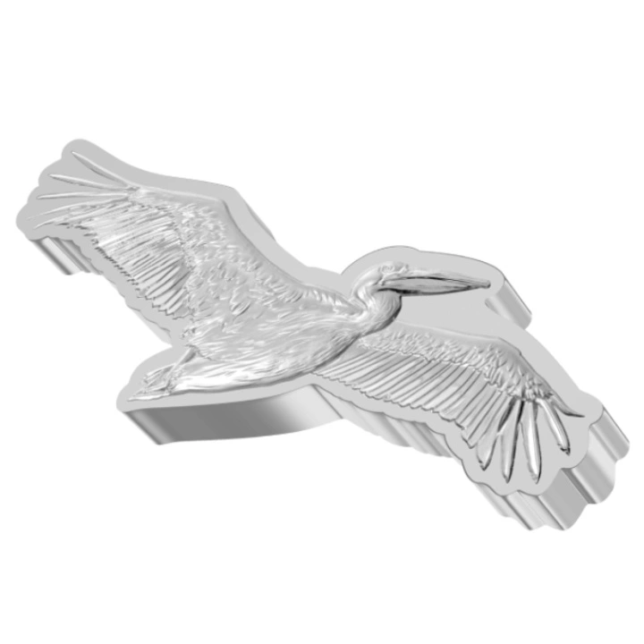 Niue: Great Birds - Great White Pelican 2 uncje Srebra 2024 Proof