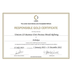 Sztabka Umicore 1 gram Złota