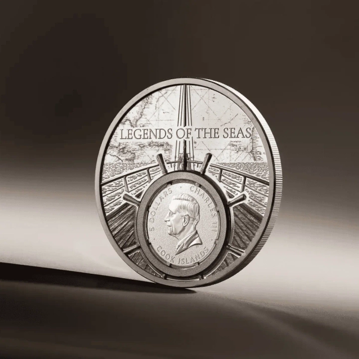 Cook Islands: Legends of the Seas – Santa Maria kolorowany 1 uncja Srebra 2026 Proof