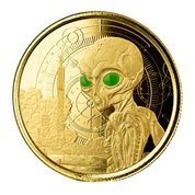 Ghana: Alien kolorowany 1 uncja Złota 2021