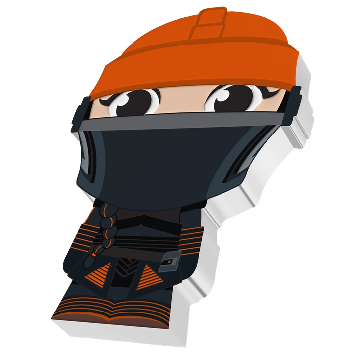 Niue: Star Wars - Fennec Shand Chibi Coin kolorowany 1 uncja Srebra 2022 Proof