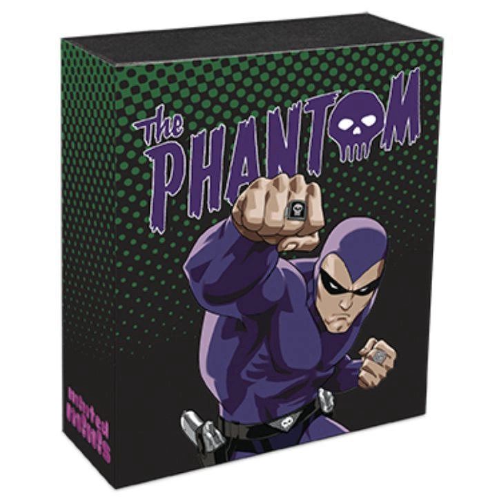 Tuvalu: The Phantom kolorowany 1 uncja Srebra 2023 Minted Mini Coin