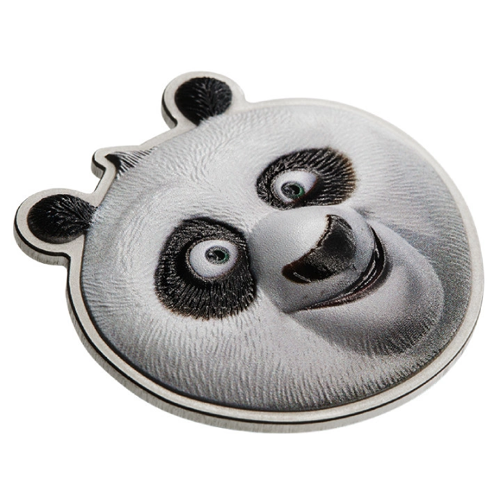 Niue: Kung Fu Panda - Po kolorowany 2 uncje Srebra 2023 Ultra High Relief Shaped Coin