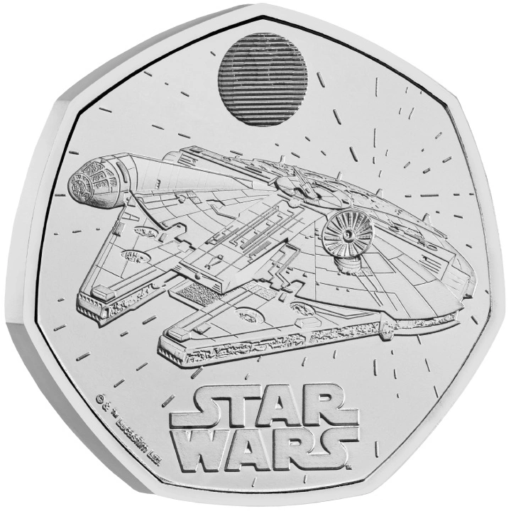 Star Wars: Millennium Falcon 50p Miedzionikiel 2024