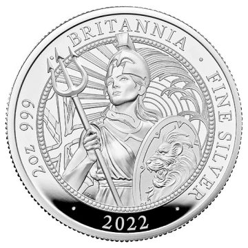 Britannia 2 uncje Srebra 2022 Proof