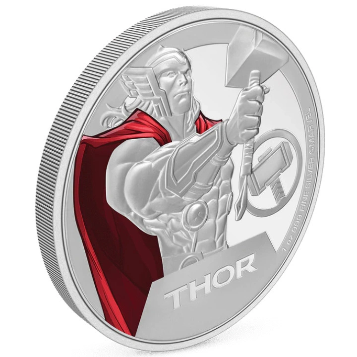 Niue: Marvel - Thor kolorowany 1 uncja Srebra 2023 Proof